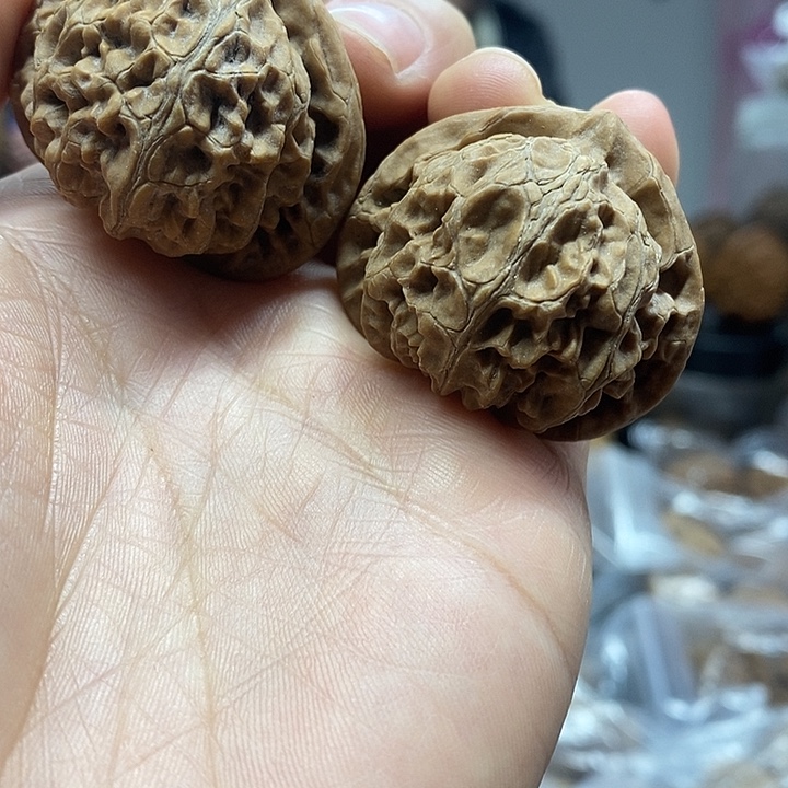 把件文玩核桃35宫灯红皮