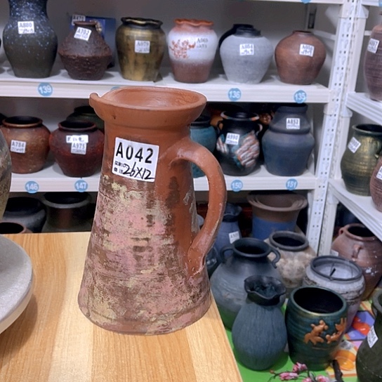 红陶手工制作工艺花盆