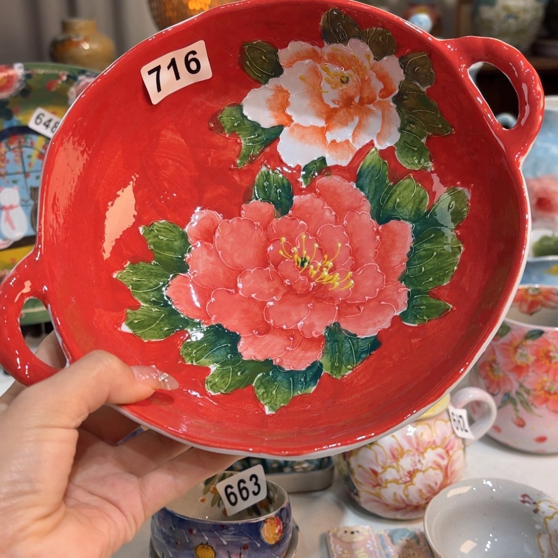 景德镇手绘高温釉下彩陶瓷茶具