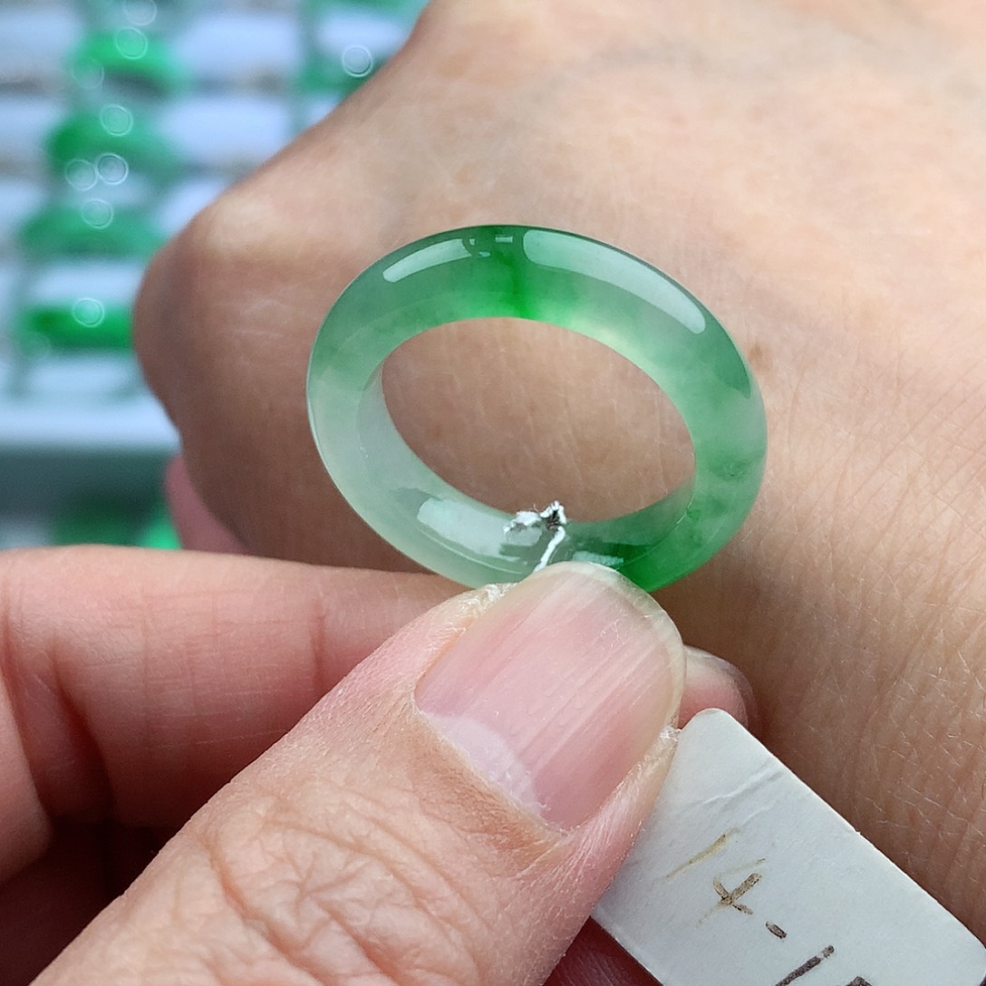 未镶嵌戒指翡翠14-15号