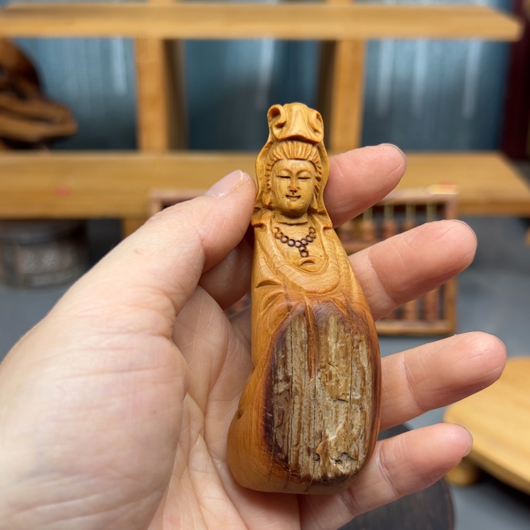 柏木崖柏木摆件手把件，30