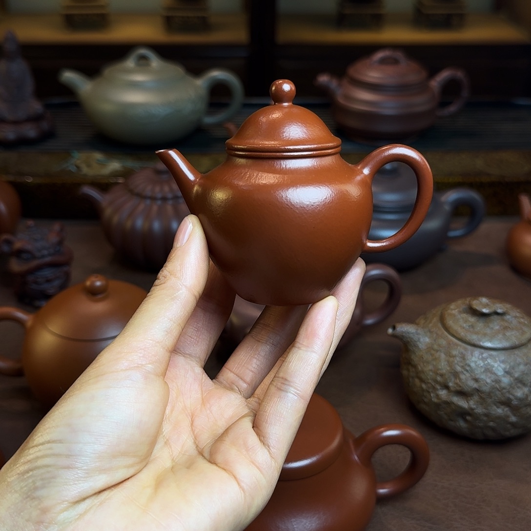 O***i紫砂茶壶秋水壶，朱泥