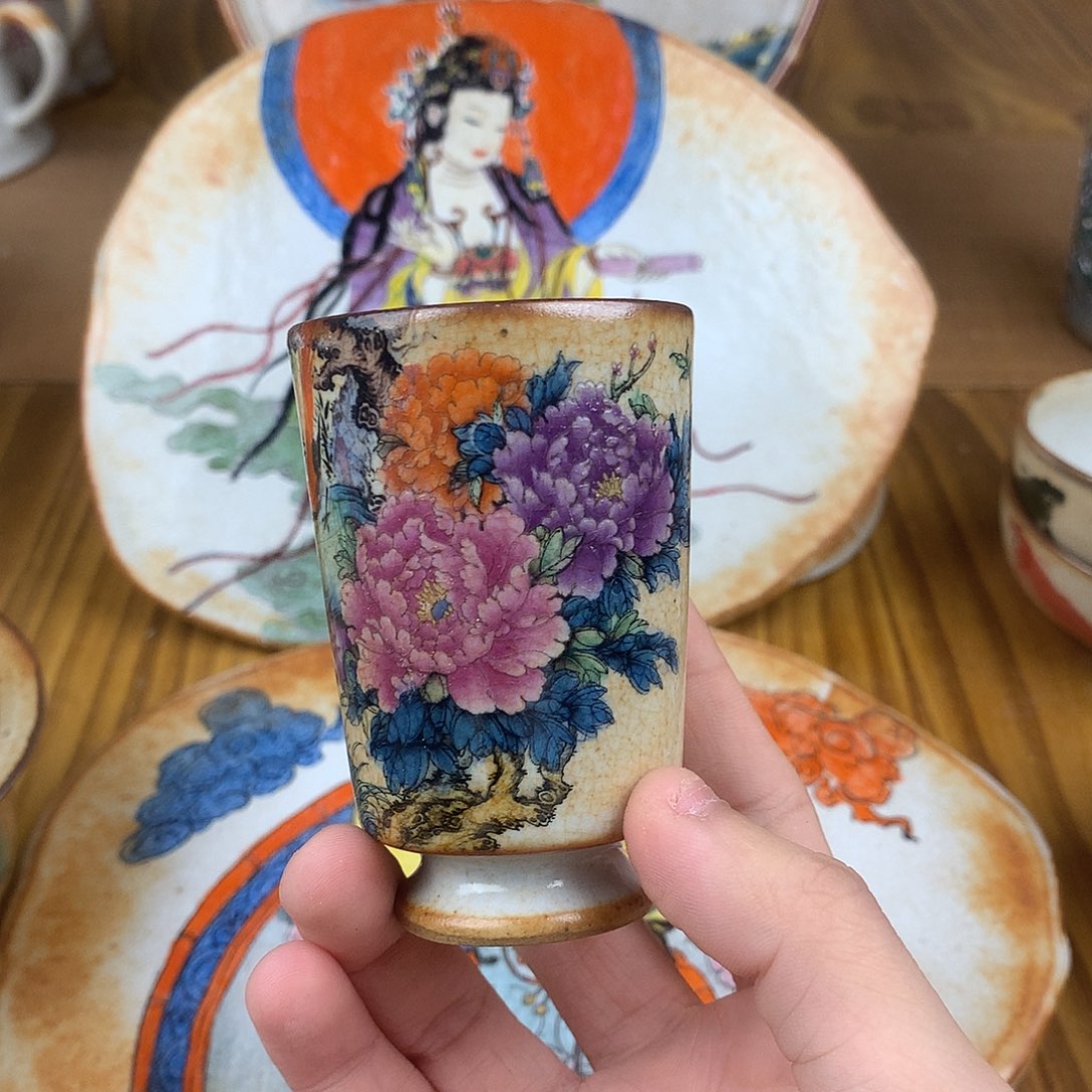 玩***猫杯景德镇陶瓷手作