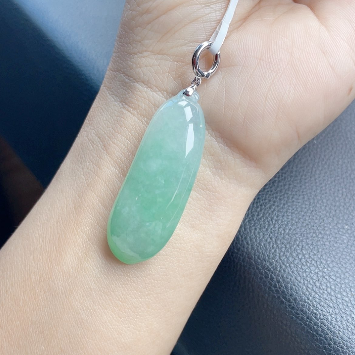 【闪购商品】翡翠颈饰18K金镶嵌59号 冰甜绿