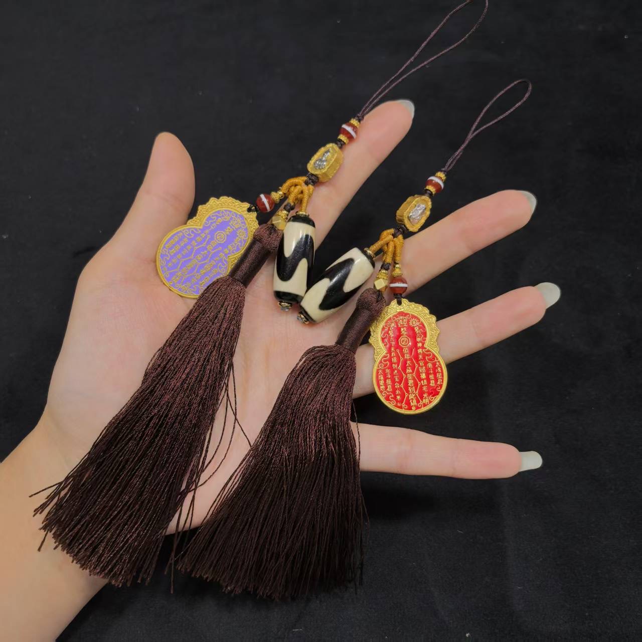 【曹美丽精选】H89700-玛瑙DIY 挂件（牙牙）-多样性发其一-12×28mm