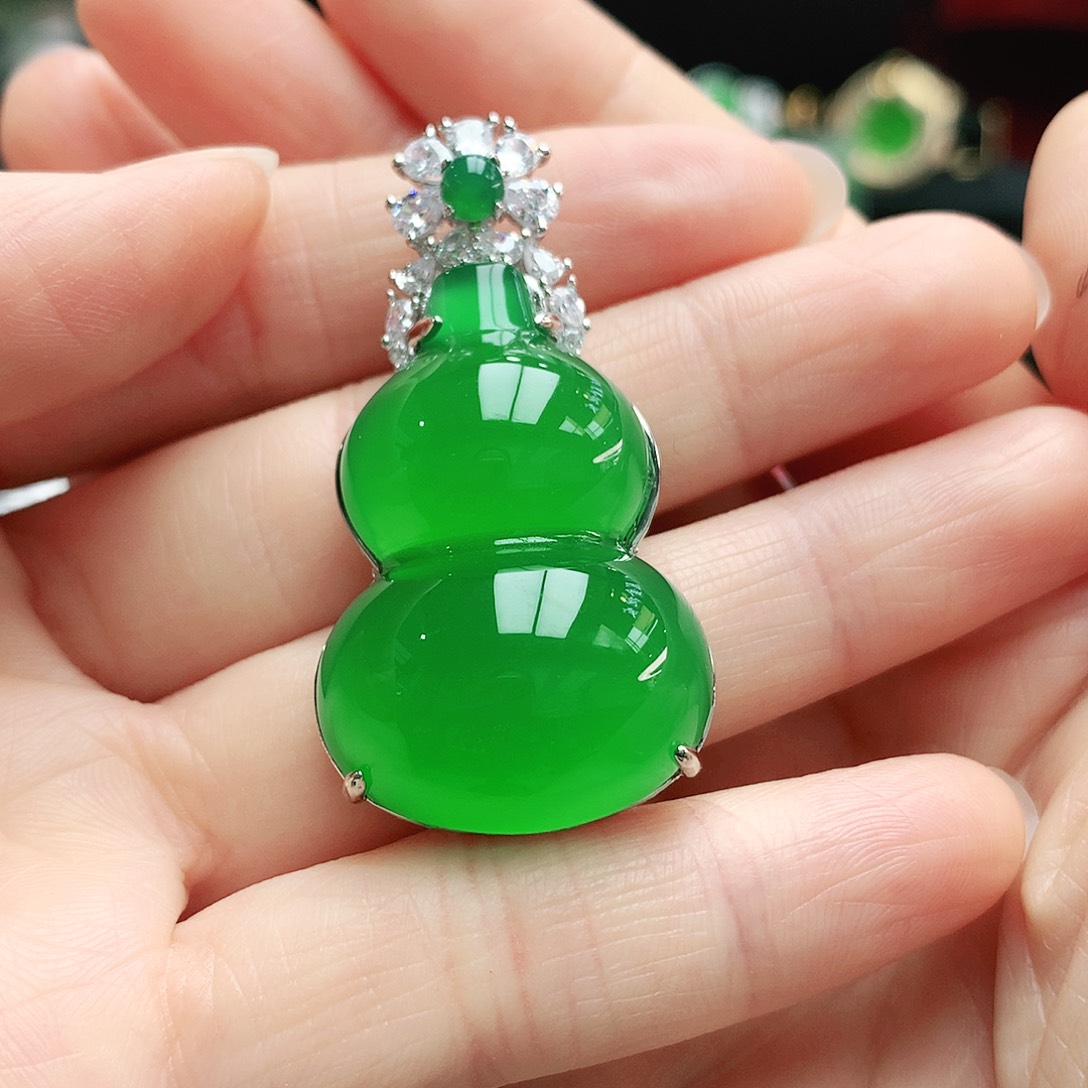 玛瑙/玉髓吊坠银S925镶嵌