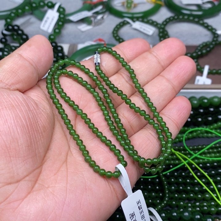 项链未镶嵌和田玉（碧玉）广*4m m