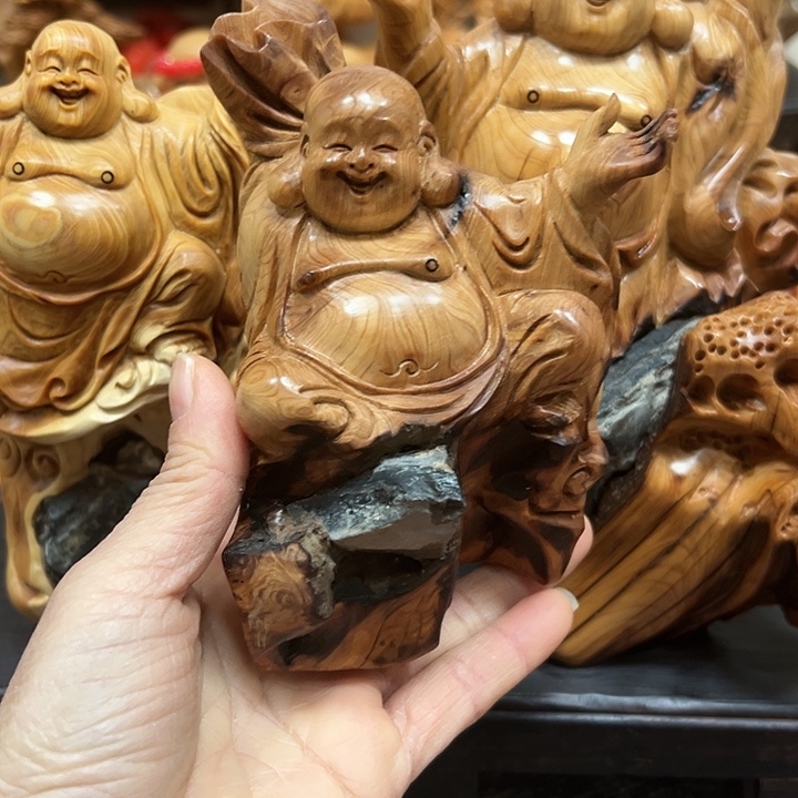 柏木太行崖柏手把摆件