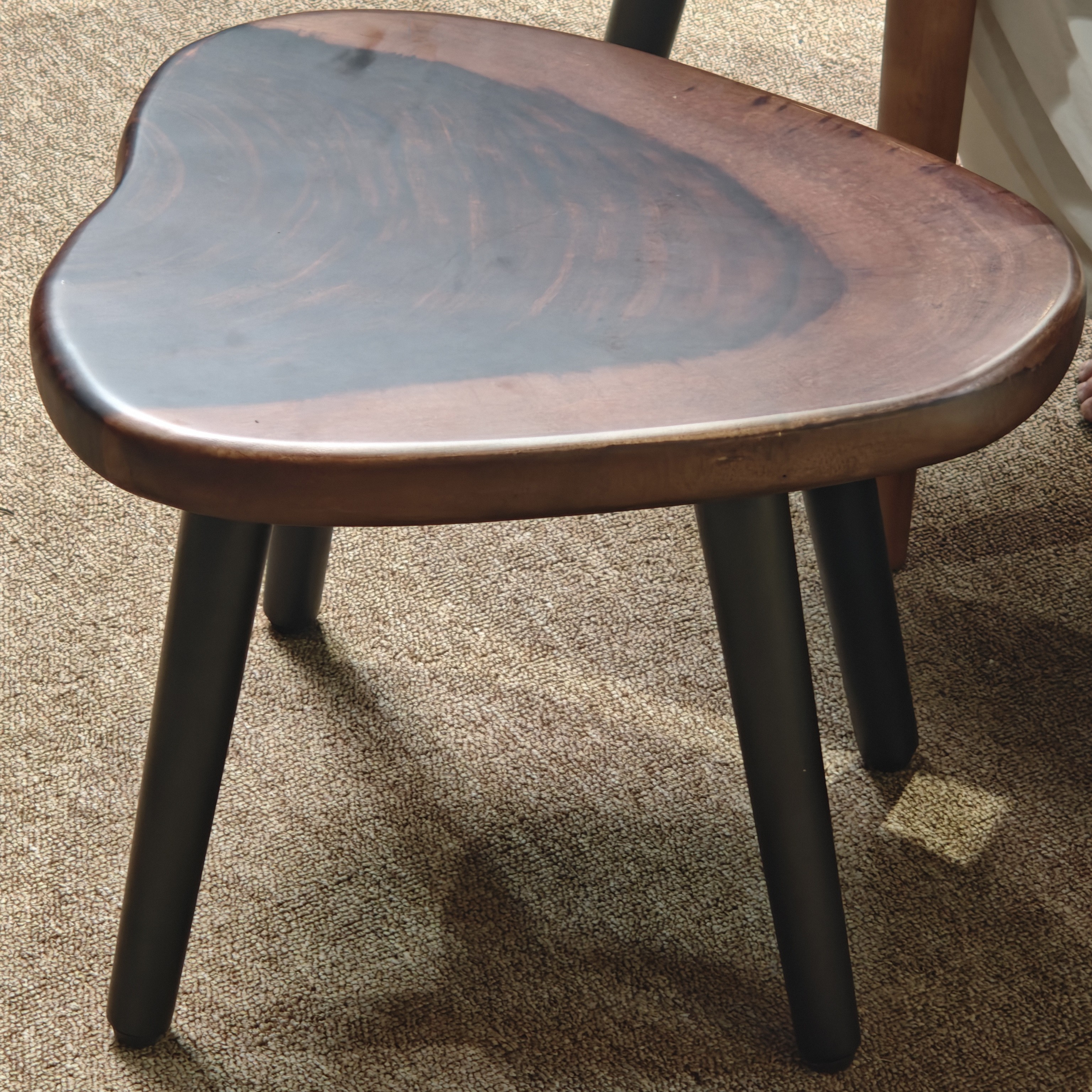 北欧时尚原木双拼凳宿舍凳换鞋凳家用实木凳小凳创意凳子简约