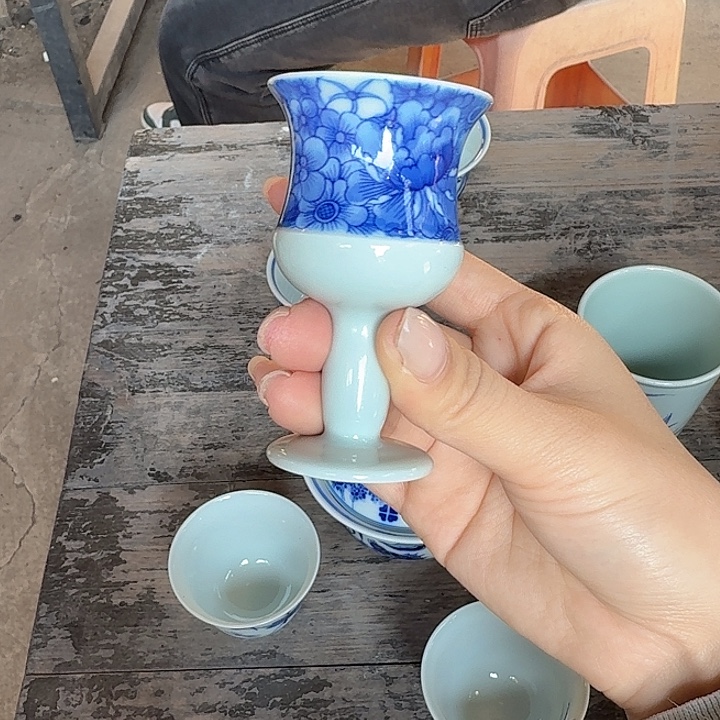 杯子陶万花小酒杯