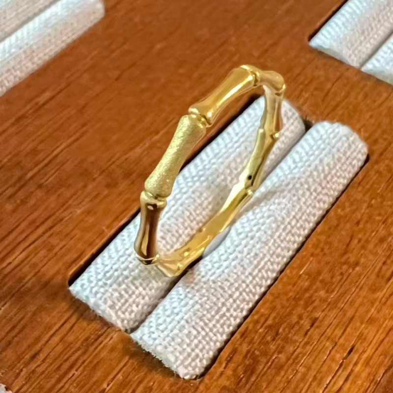 克重0.45 17号 竹节戒指 足金999