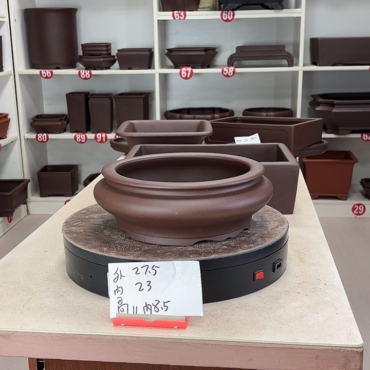 花盆紫砂束口圆盆