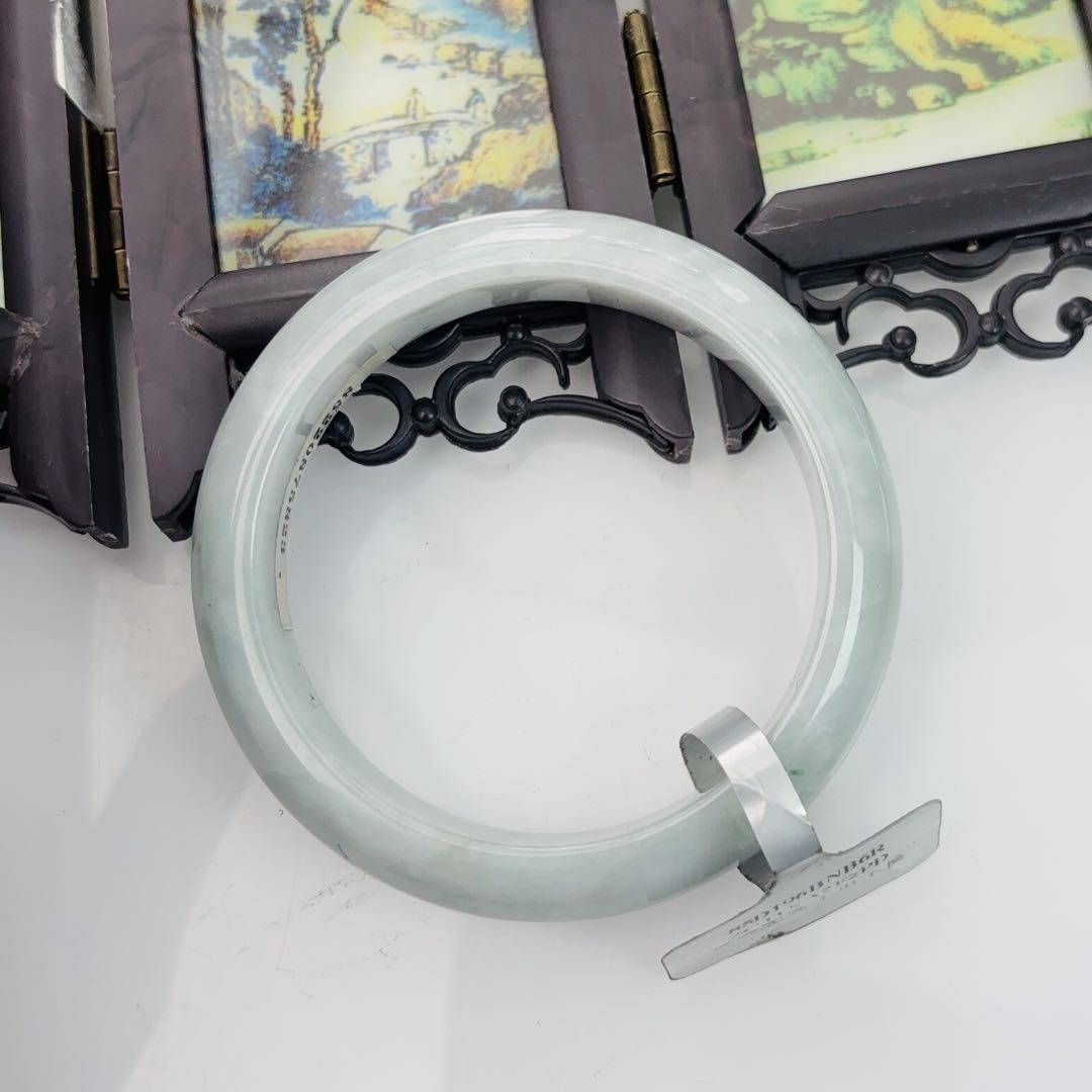  【秋姐翡翠】天然A货翡翠手镯55.5圈&C9-13