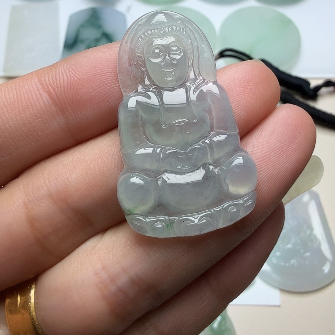 翡翠未镶嵌颈饰天然缅甸翡翠A货冰观音