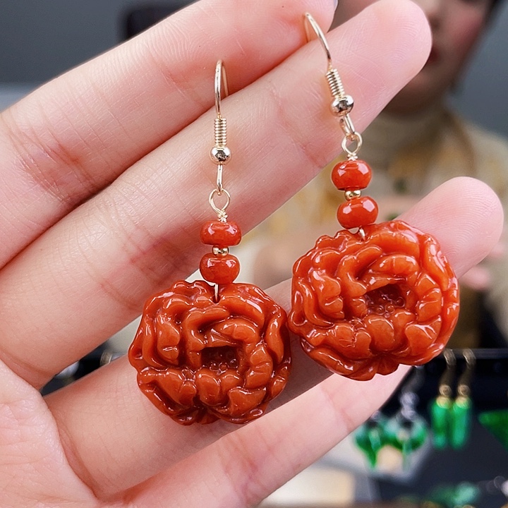 翡翠耳饰未镶嵌饰品