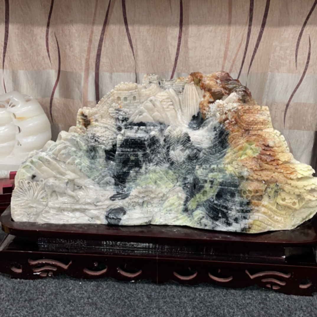 山水手工雕刻摆件特价处理