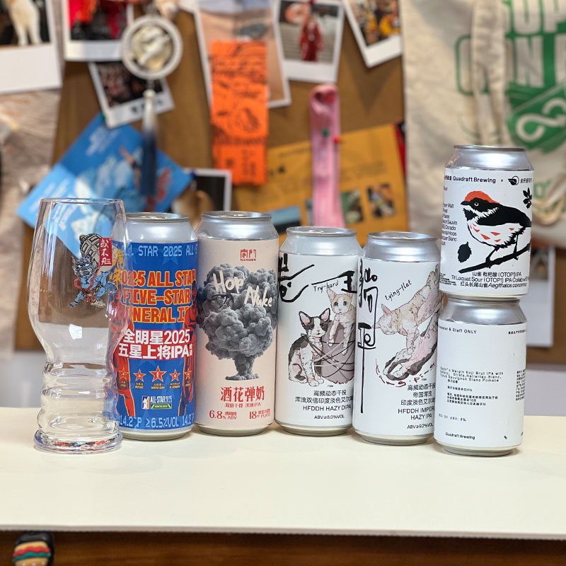 仅1套 国产酒花类6只 送或不凡杯子 罐体磕碰   精酿啤酒
