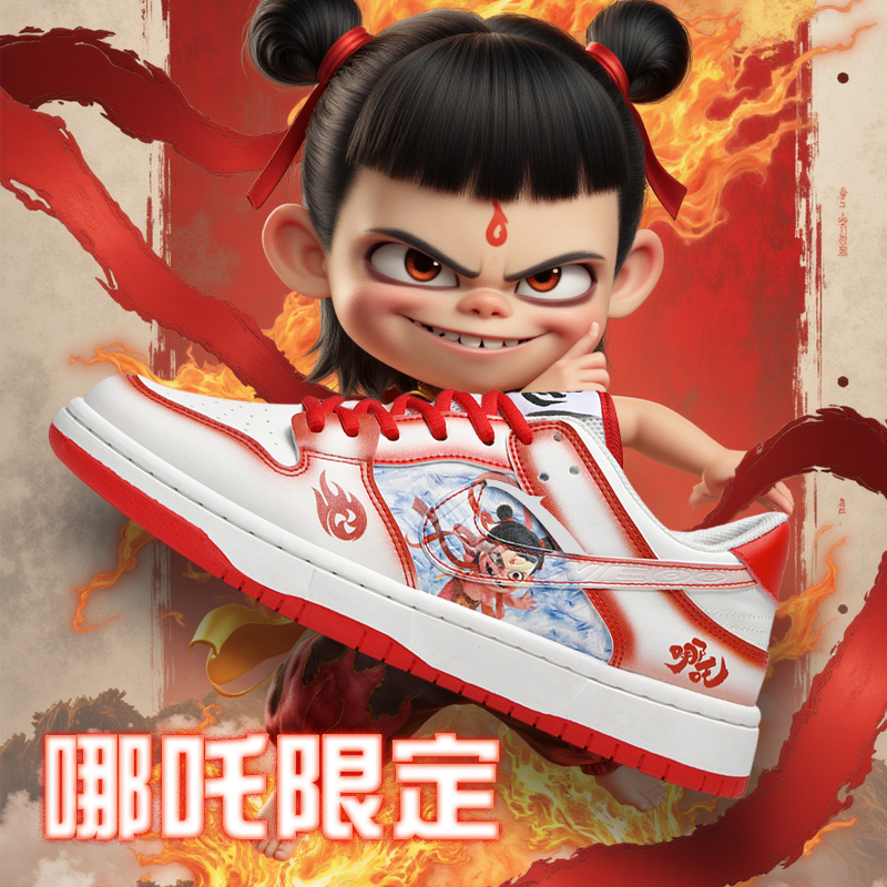 aj男童鞋三太子敖丙哪吒儿童休闲百搭板鞋中大童男孩小学生运动鞋