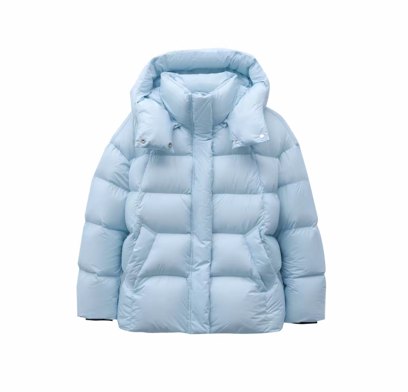 冬季新款鹅绒羽绒服女短款可拆卸帽 不钻绒不跑绒G3639