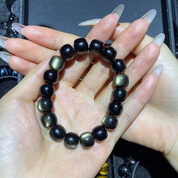 黑曜岩手链未镶嵌小**姓