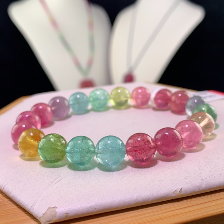 双色碧玺手链未镶嵌