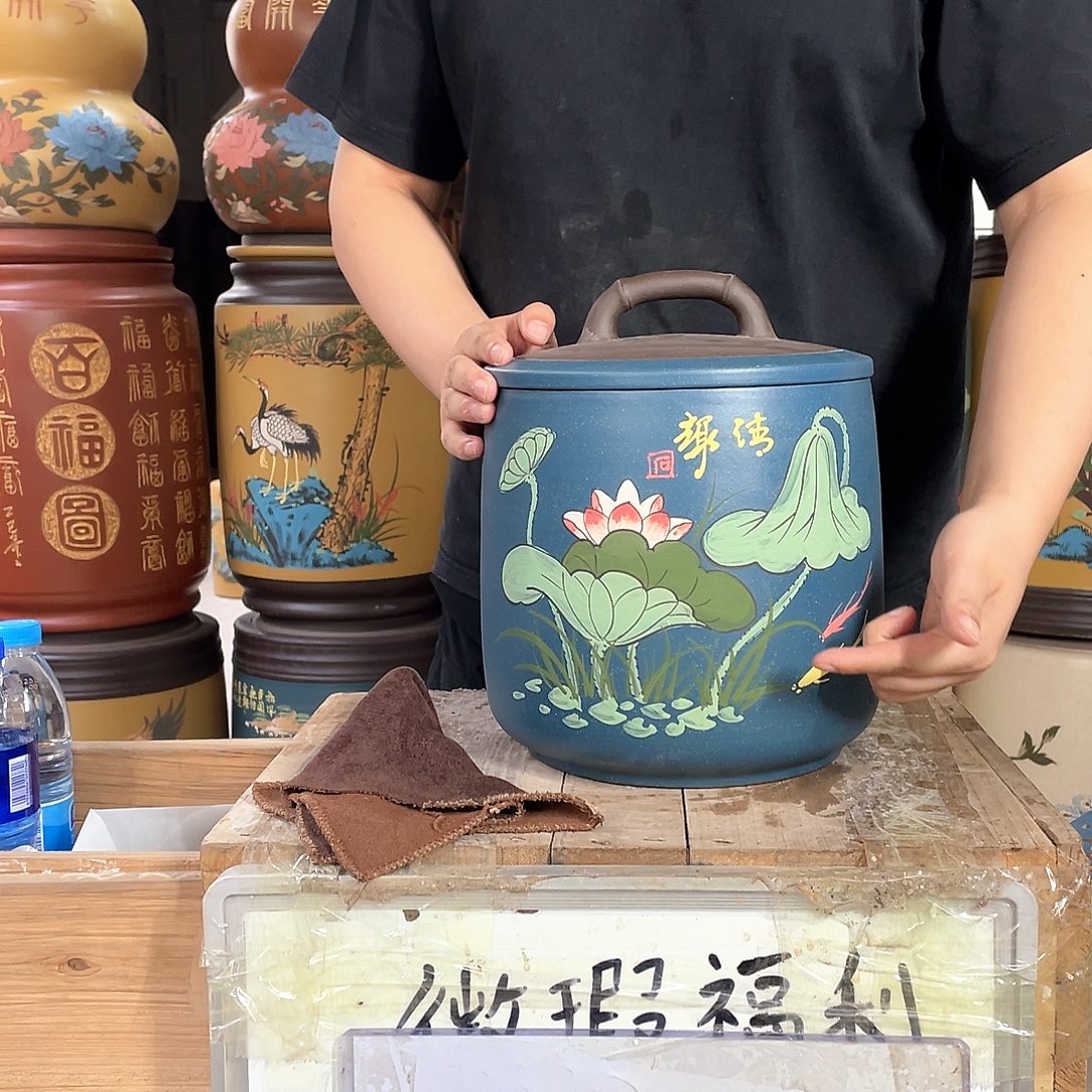 宜兴原矿紫砂茶叶罐