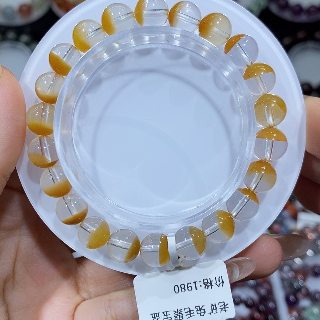 未镶嵌手串水晶黄兔毛8