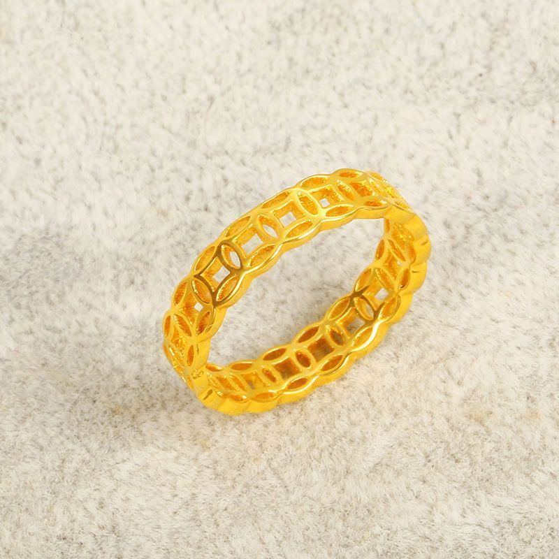 合金戒指  钱多多闭口戒指（点开选圈口）