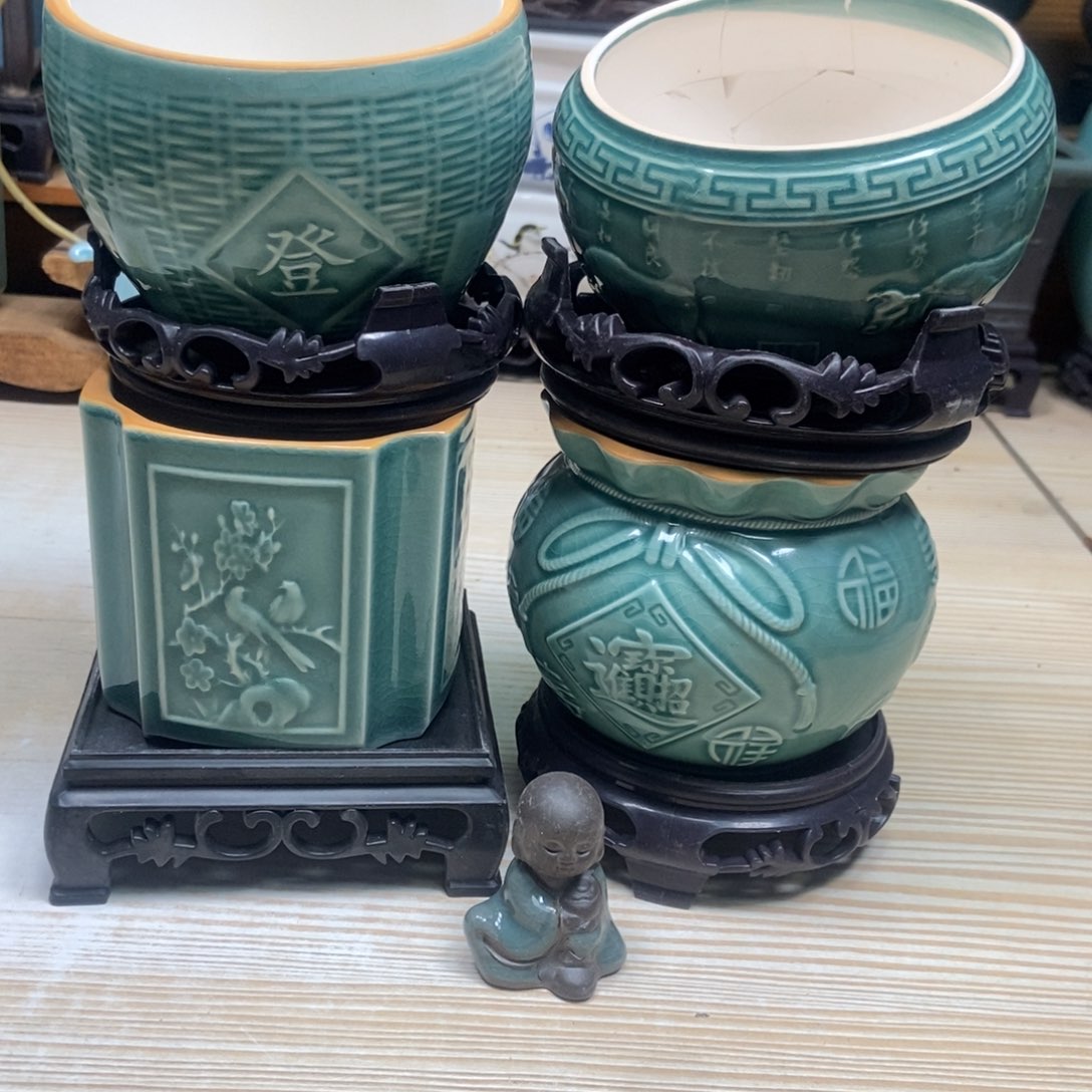 瓷片陶瓷花盆陶瓷艺术