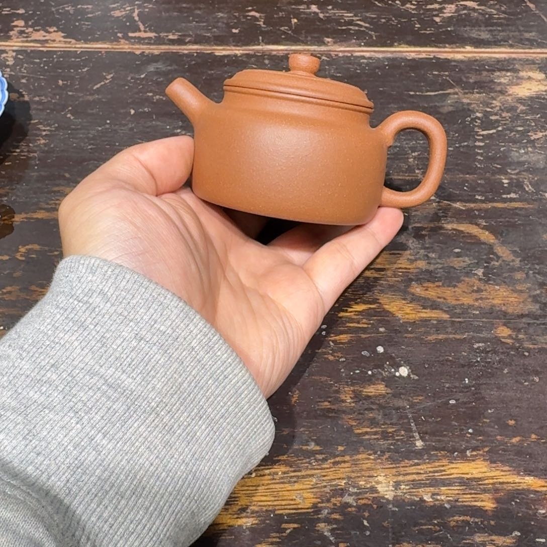 紫砂茶壶段泥德钟孤品