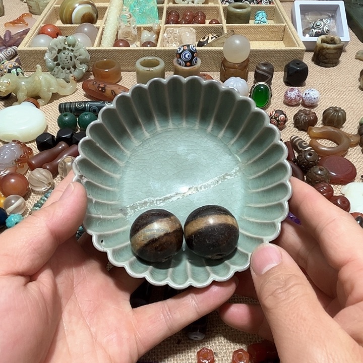 摆件中**化瓷器老物件摆件手工