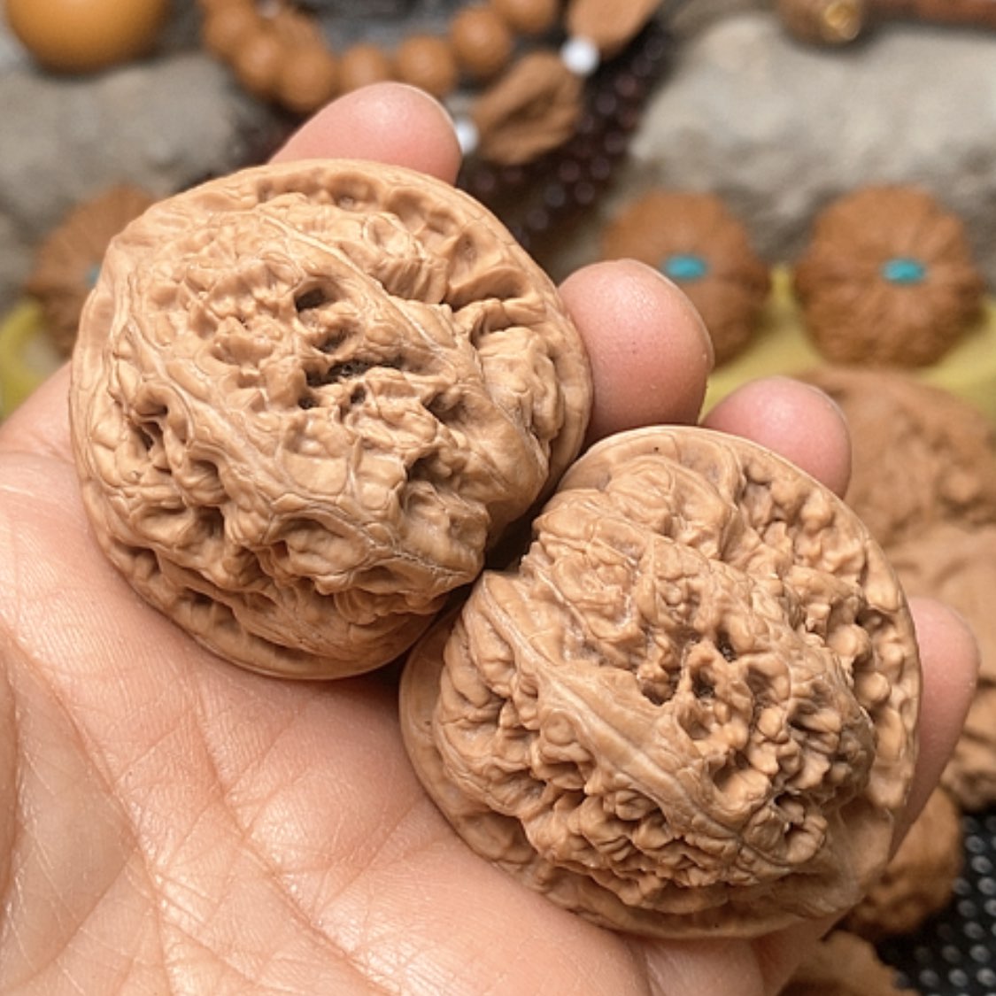 【闪购商品】文玩核桃把件全品粗筋42