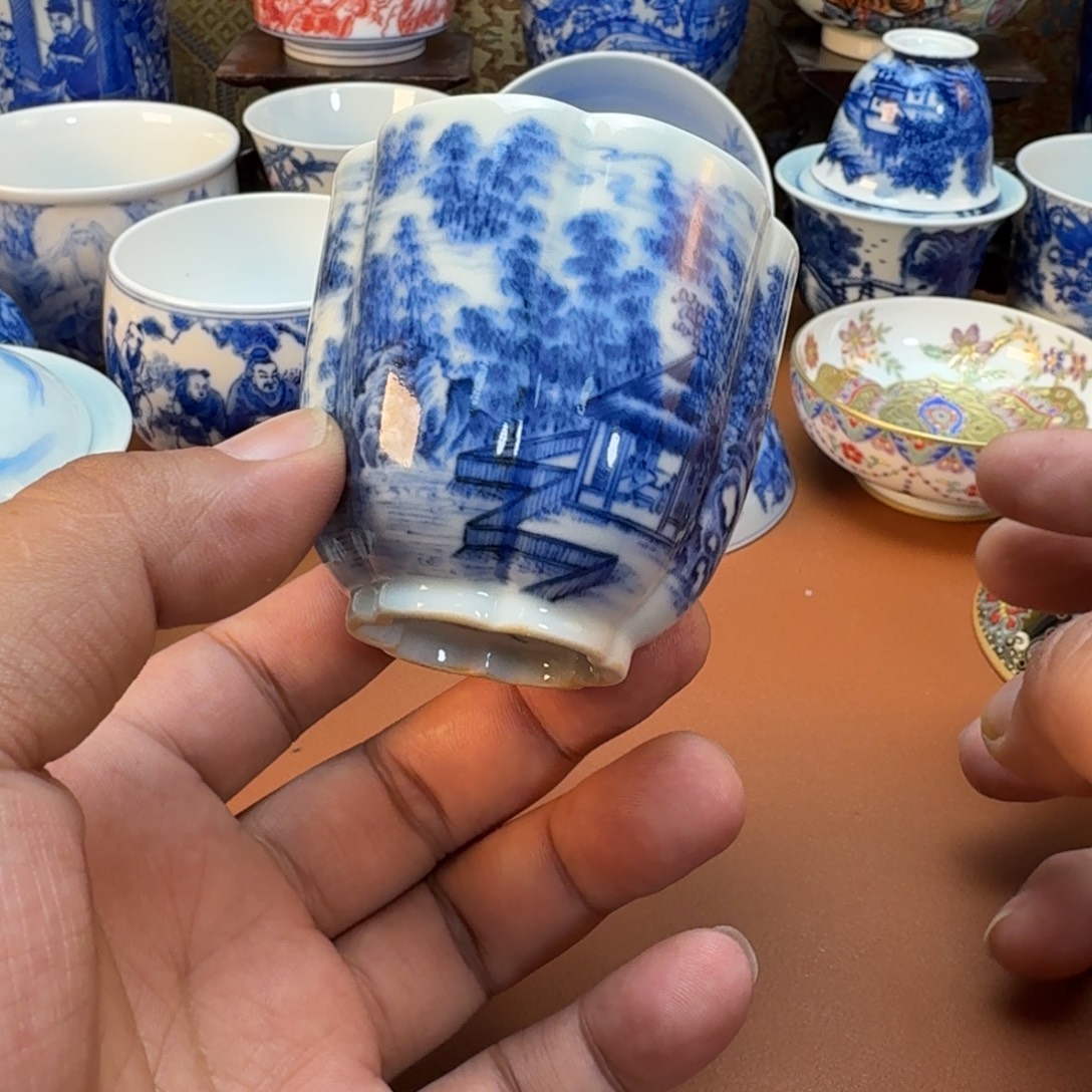 云***泽陶杯子景德镇全手工手绘陶瓷