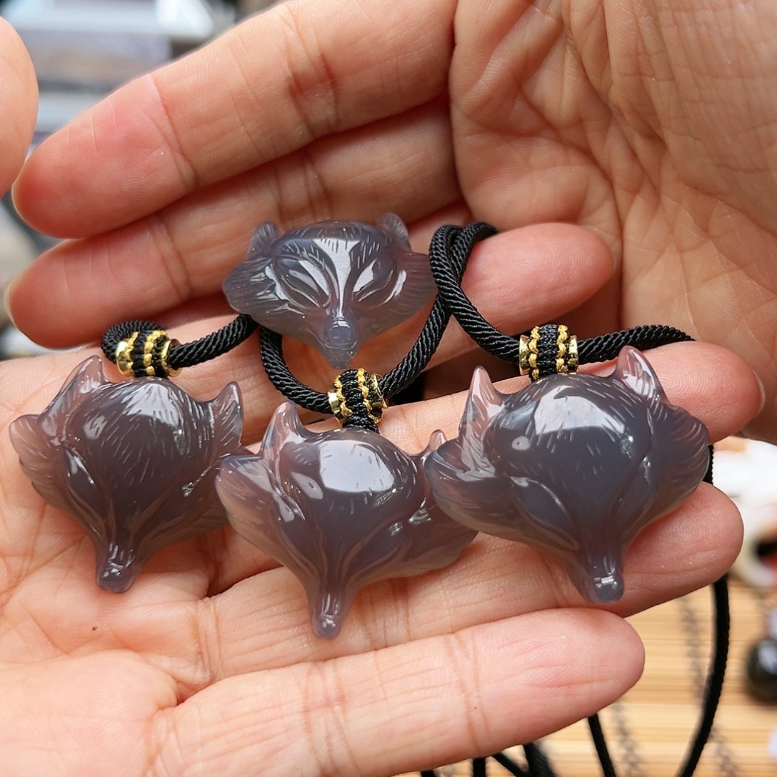 未镶嵌玛瑙/玉髓珠宝半成品随机4发一