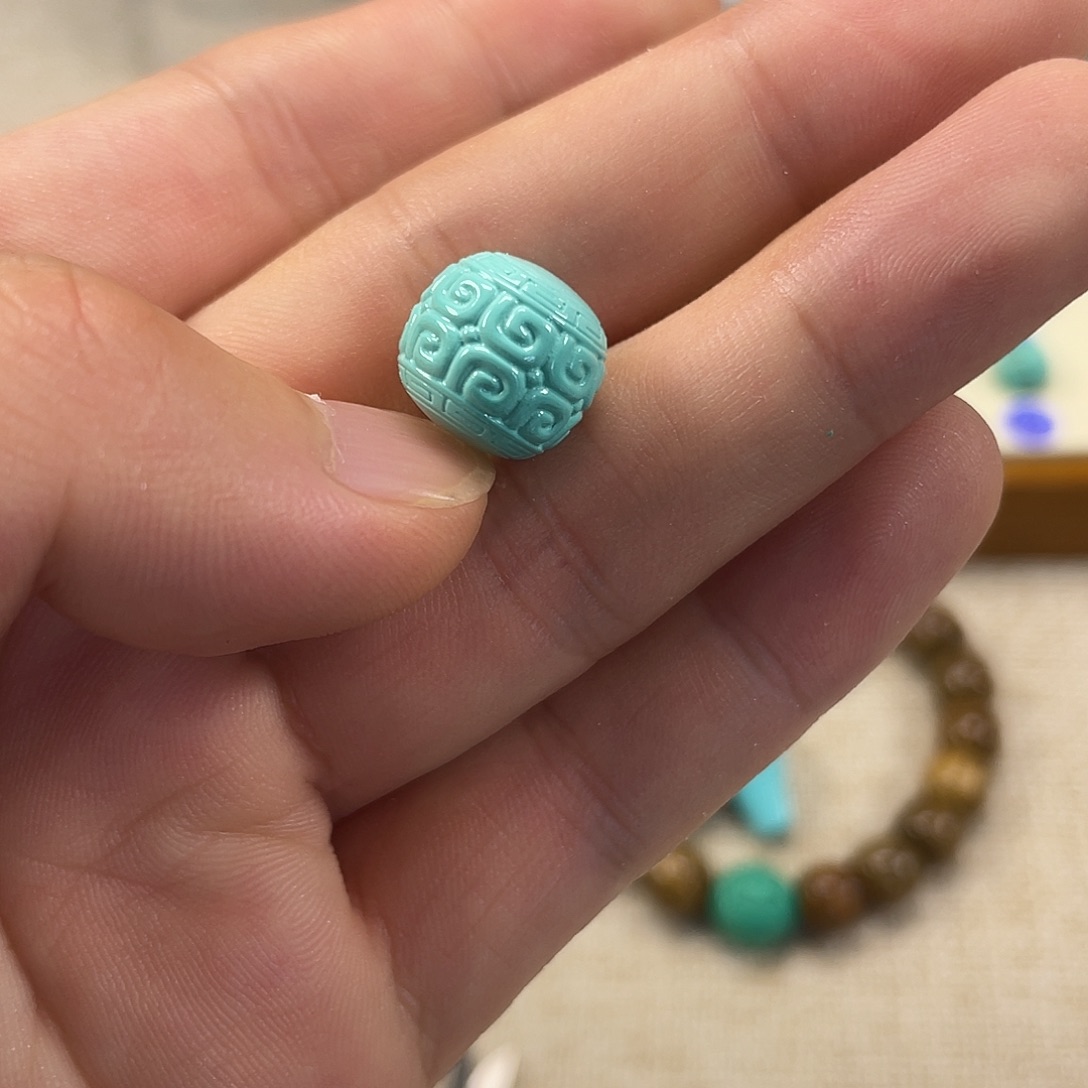 原生态湖北松配饰，直径12