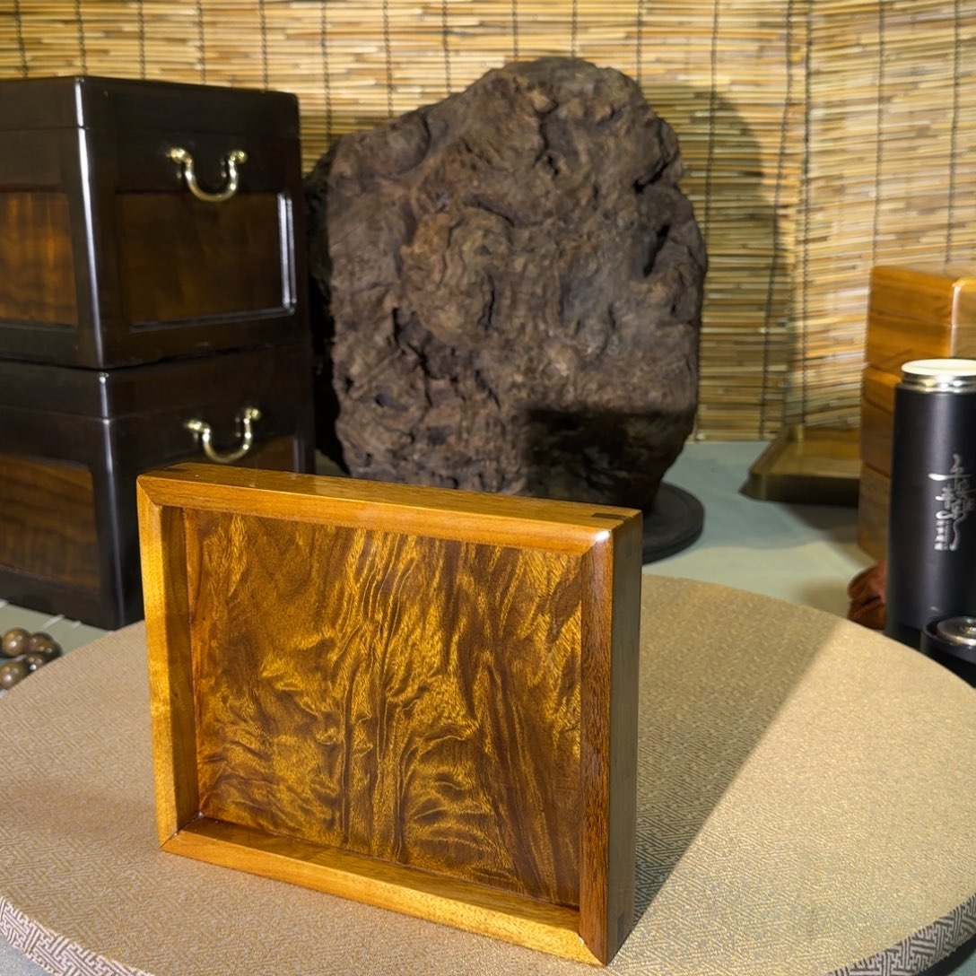 将***军金丝楠金丝楠木文盘