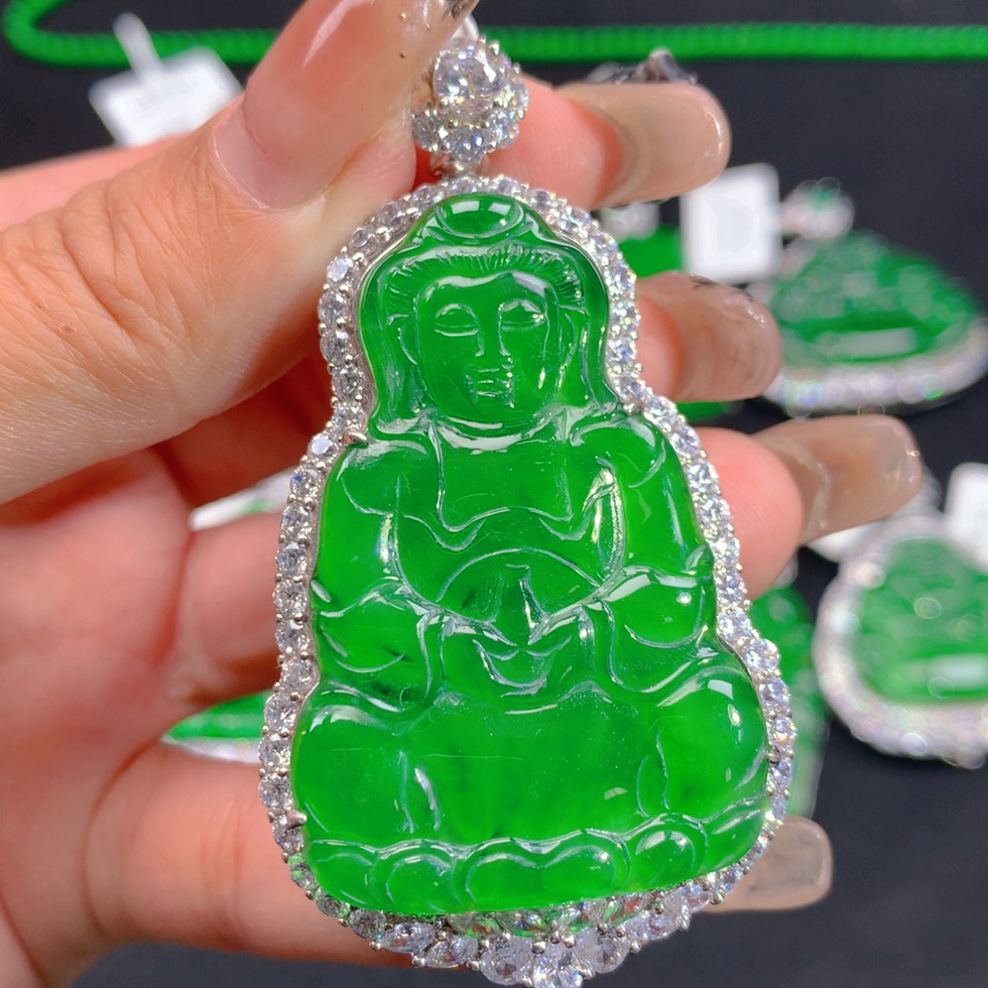 翡翠颈饰银S925镶嵌1111111111