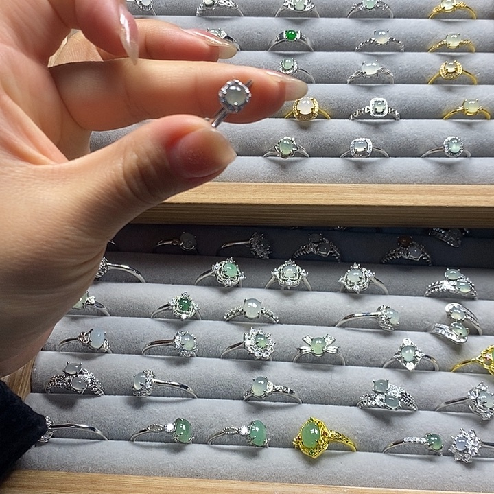 翡翠银S925镶嵌颈饰天然翡翠