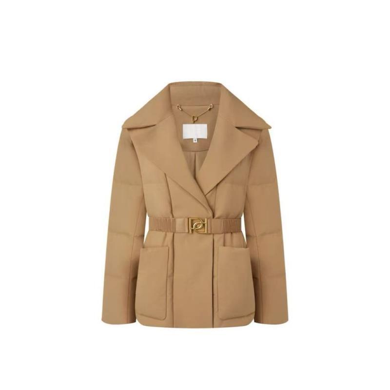 2511024-小姿 秋冬新款燕麦色束腰设计轻羽绒