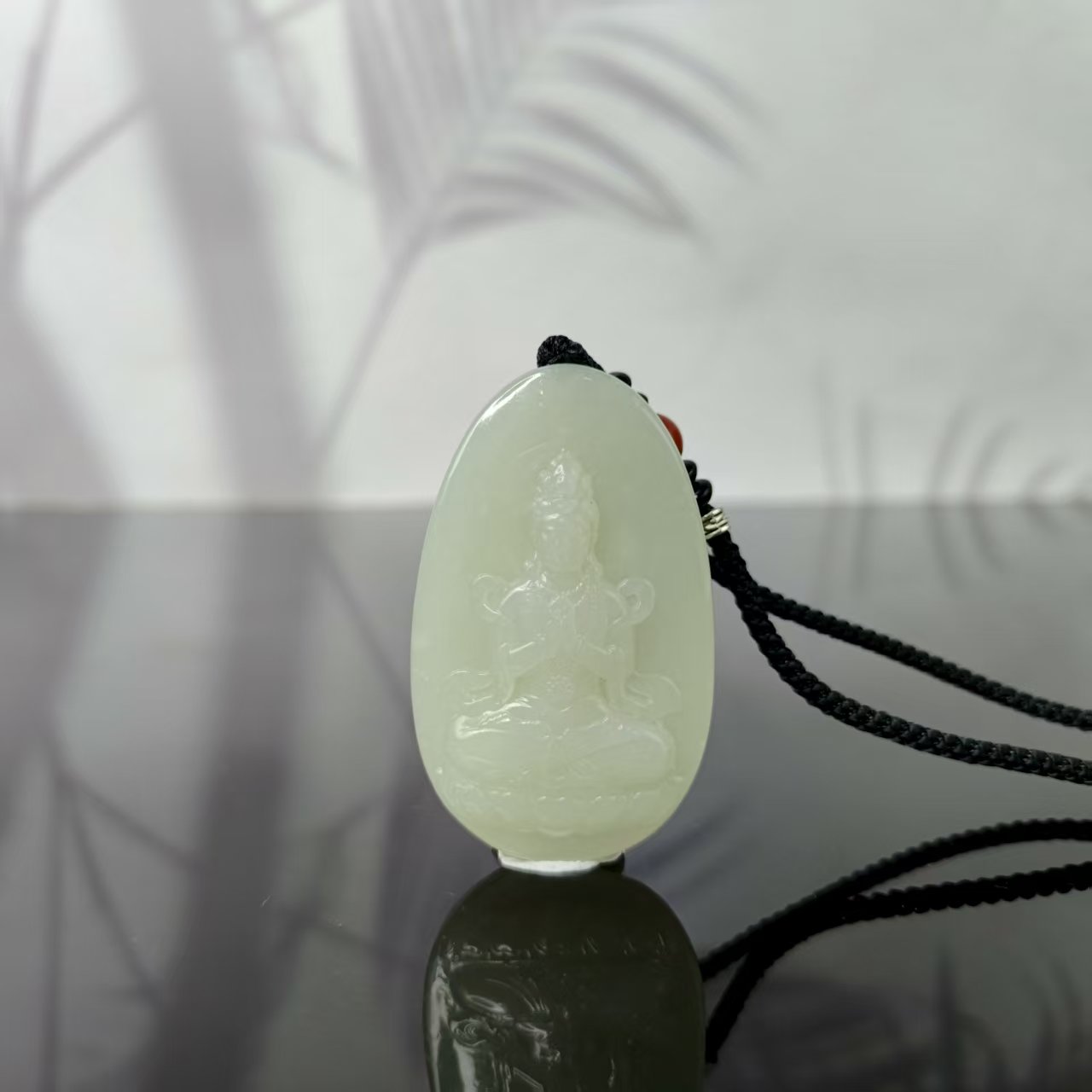 O和田玉观音吊坠7392