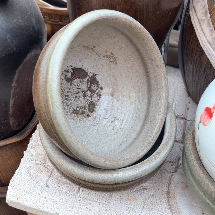 紫砂花盆瑕疵无孔20/11