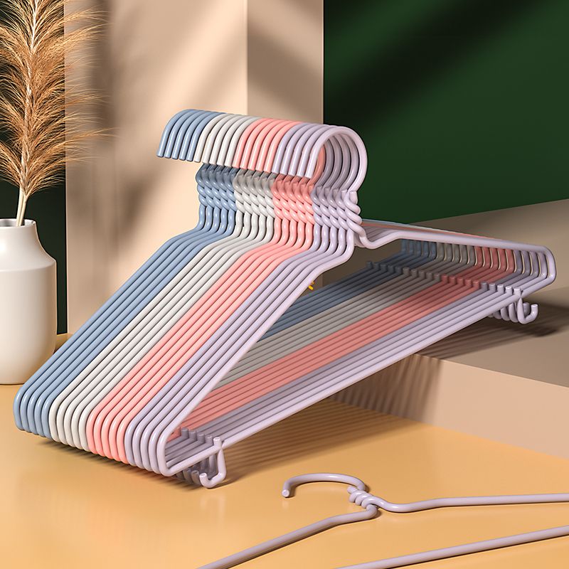 【粉丝福利】2.01十只衣架成人加粗加厚衣架凹槽衣架无痕防滑衣架