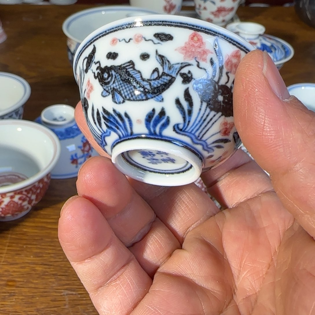 景德镇原矿釉里红茶具