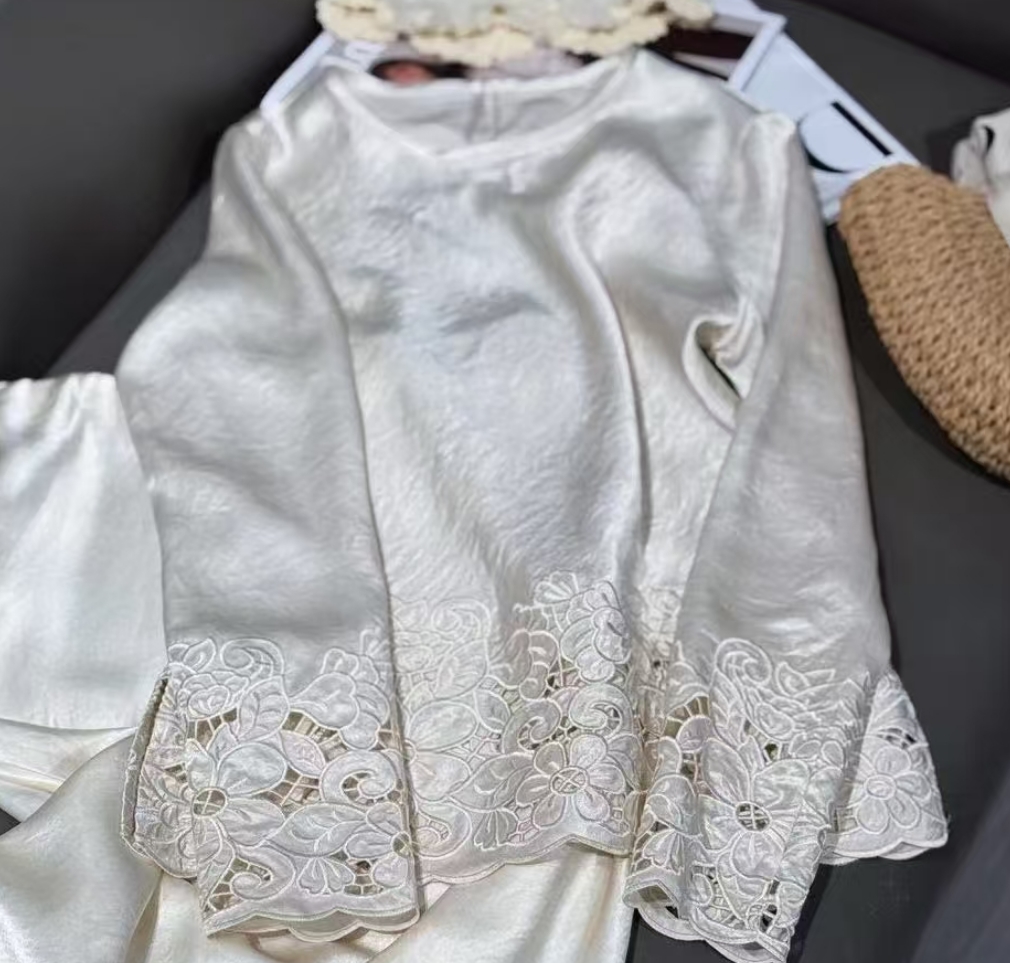 浮世花轻奢高级感气质时尚优雅女装上衣打底2025C18331希希