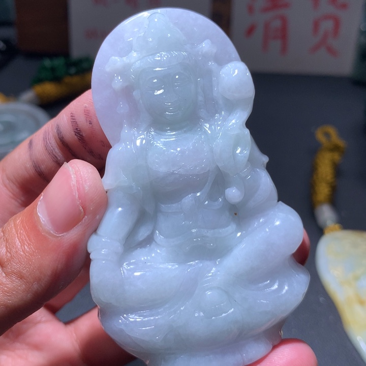 翡翠未镶嵌颈饰保真天然a货翡翠