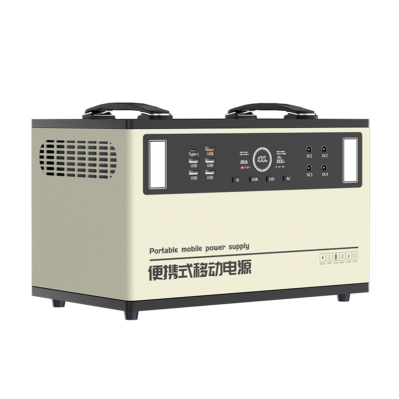 富士顿磷酸铁锂5000W6度电户外移动电源大容量便携露营摆摊直播
