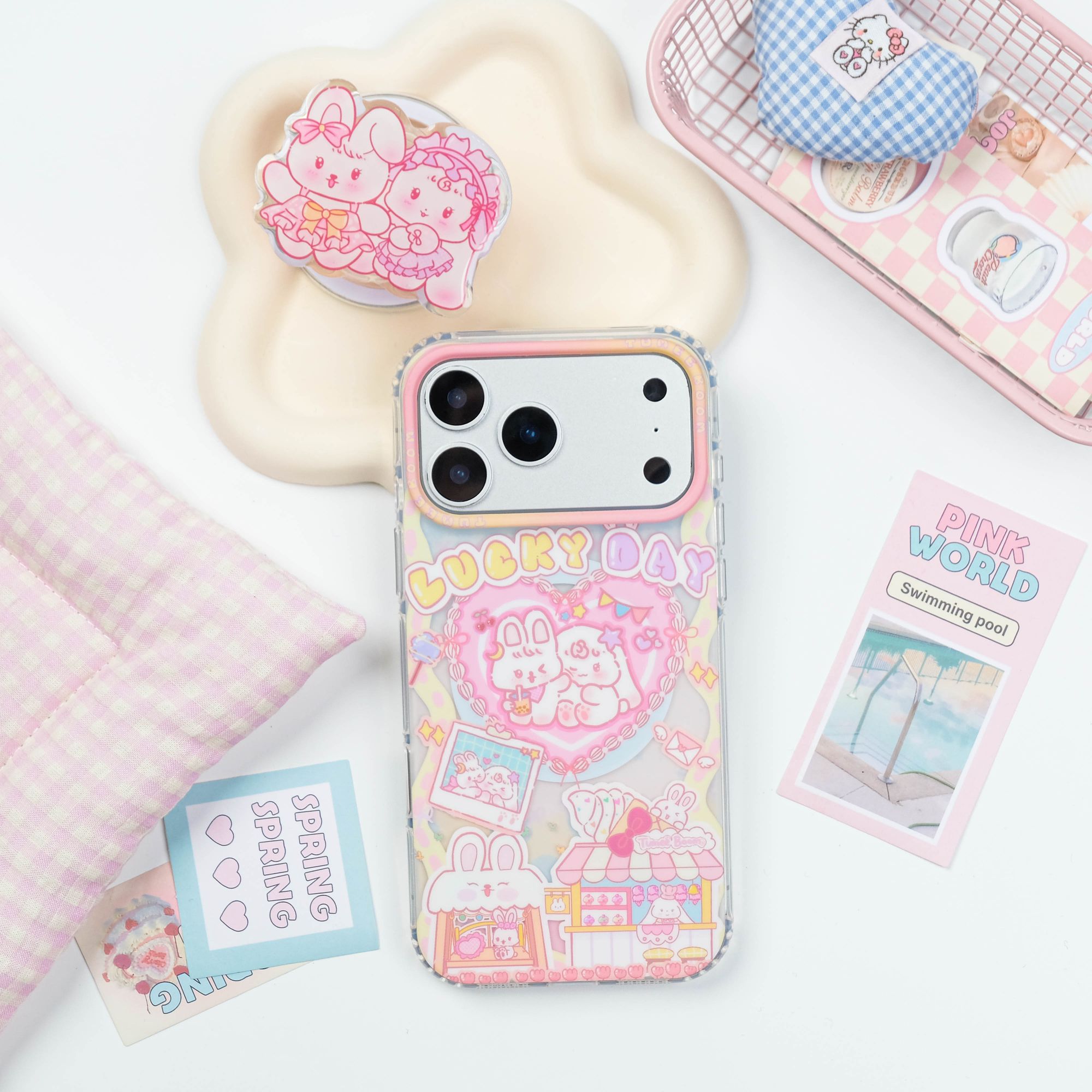 TUMEEBOOM【毛毛球球】IMD磁吸气囊iPhone15/16/17手机壳