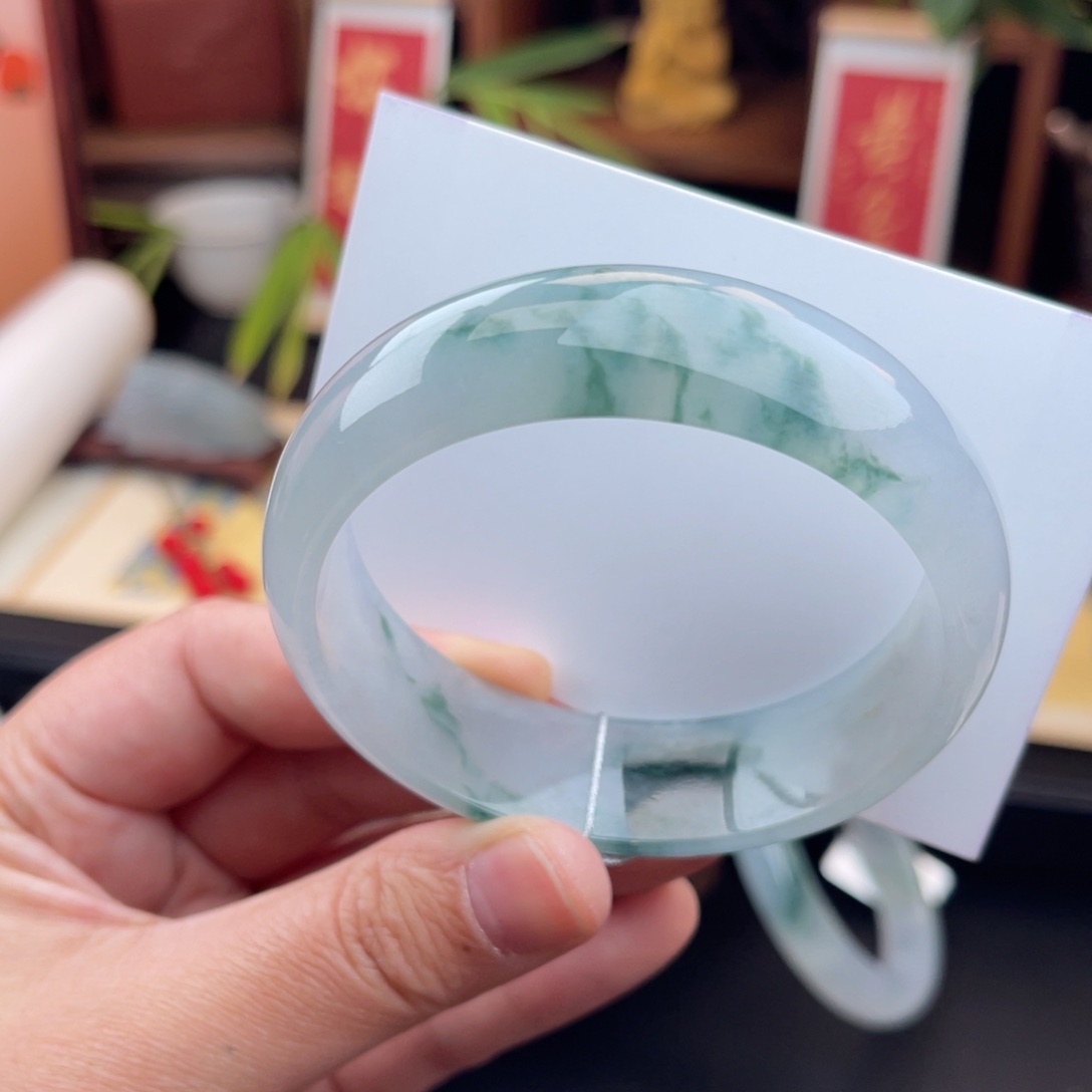 未镶嵌手镯翡翠轮胎 飘花