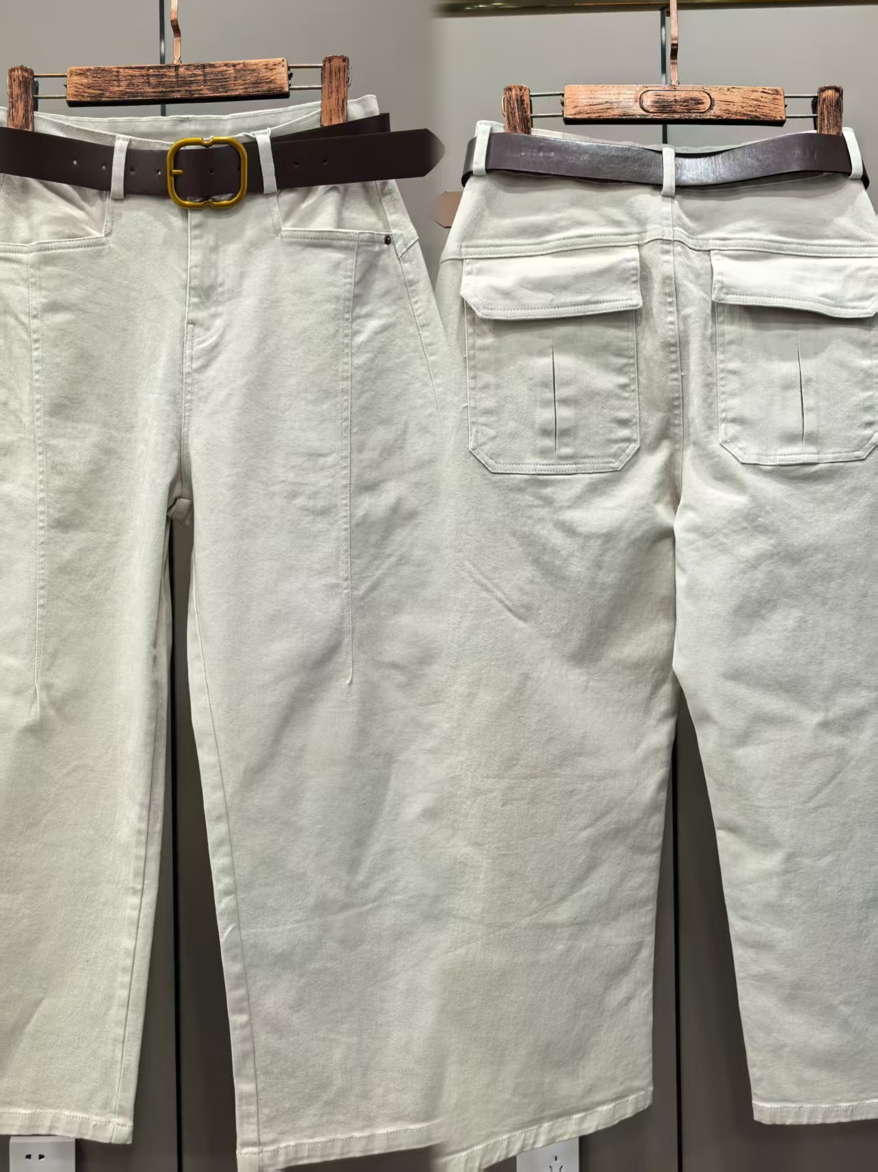 2025年秋冬季新款款水洗牛仔阔腿弯刀裤百搭显瘦遮肉