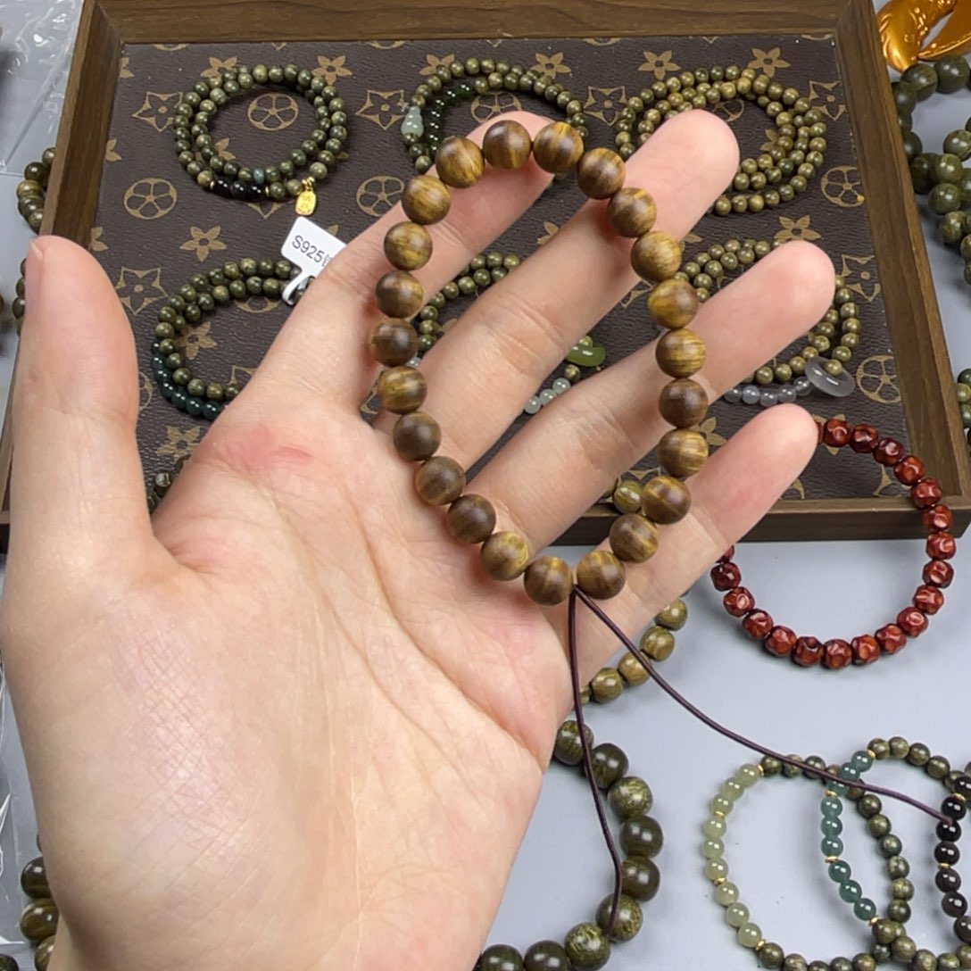 维腊木（绿檀）无事牌精工二号料08mm单圈